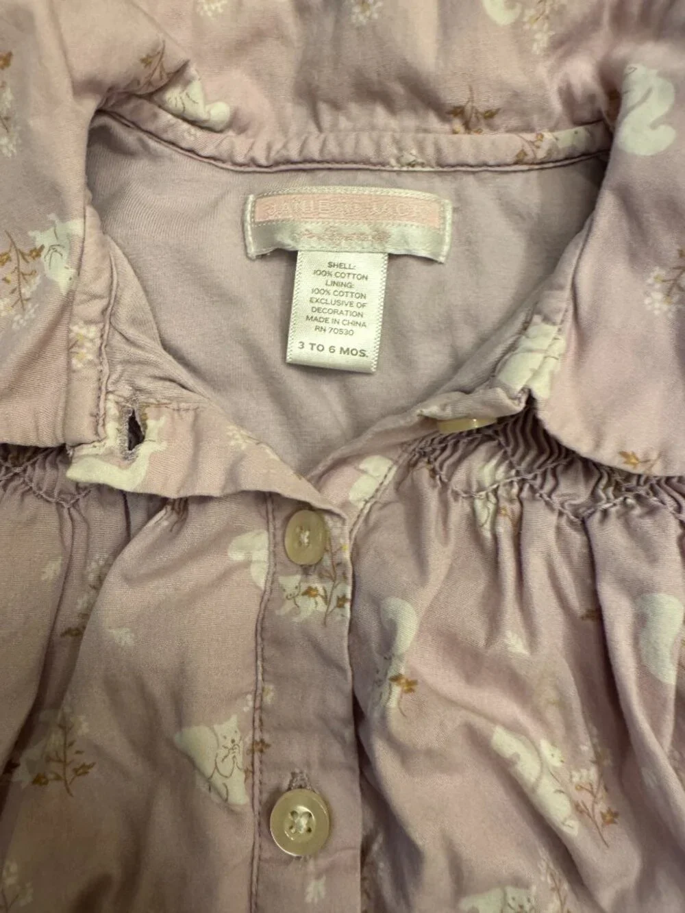 Janie and Jack Lavender Squirrel Woodland Coverall Romper 3-6M